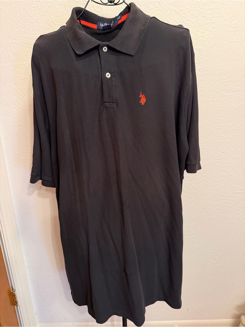 🆓🆓FREE w/Purchase🆓🆓U.S. Polo Assn. Black Polo with Red Embroidered Logo3XLT